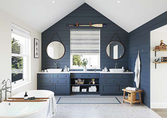 Ombre Velvet, Neutral - Motorised Roman Blind - Image 8